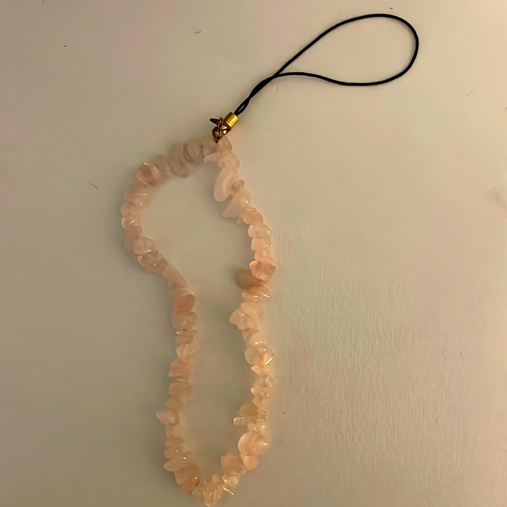 Rose gold phone charm
